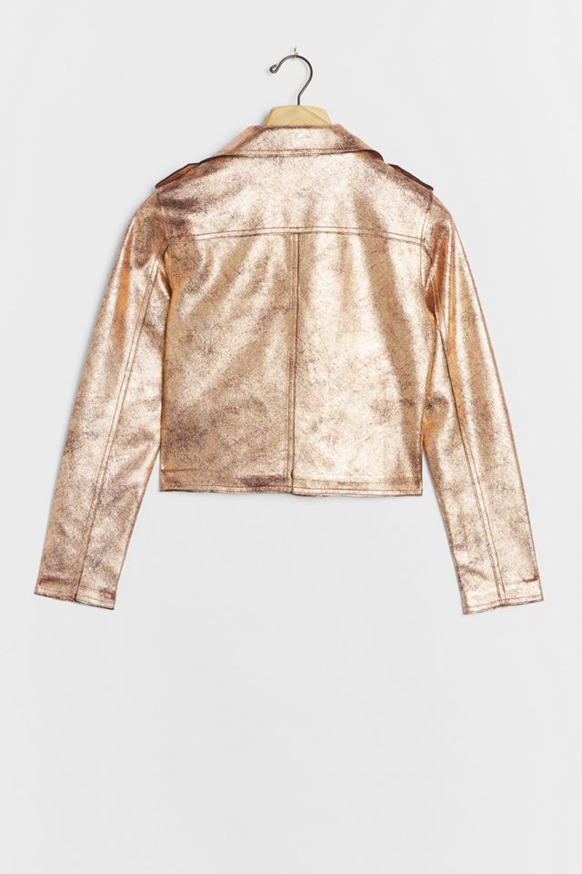Brisa Metallic Kunstleder Motorradjacke #3