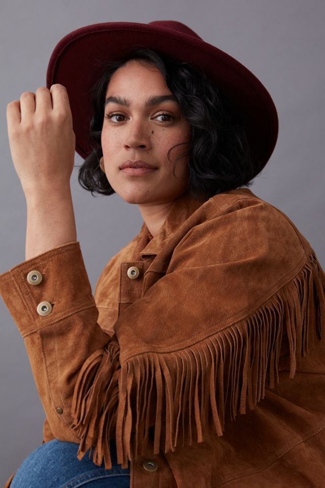 Pilcro Danae Fringed Suede Jacket #8