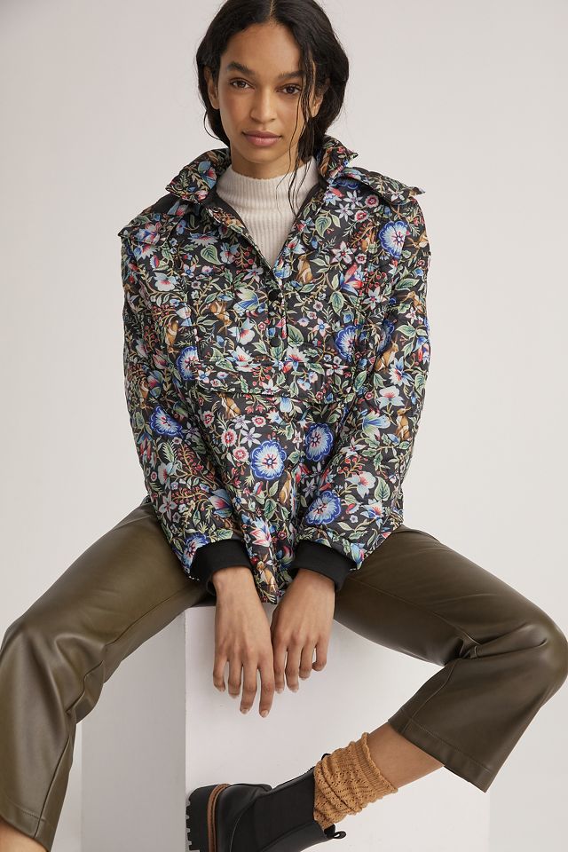 Maeve Floral Puffer Jacket | Anthropologie