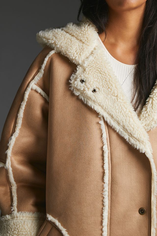 Pilcro Reversible Sherpa Coat