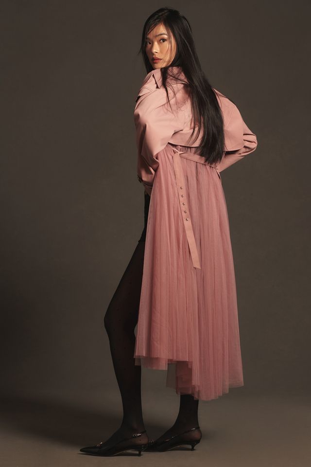 By Anthropologie Tulle-Skirted Trench Coat #1