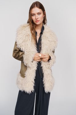 Maeve Belted Faux-Fur Coat