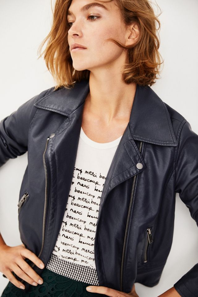 Anthropologie vegan leather jacket sale