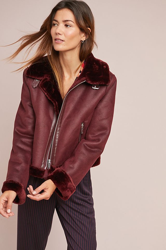 ジャケット・アウター SARTO COTTON VELVET BLOUSON SALMON Costello Moto Jacket | Anthropologie