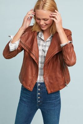 anthropologie leather jacket