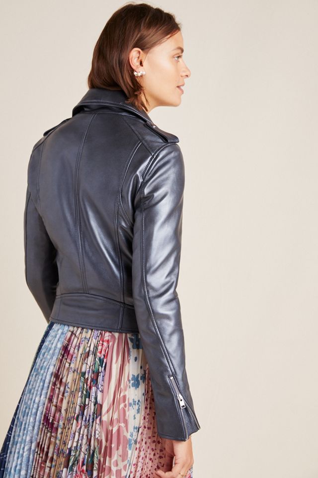 Lamarque Donna Leather Moto Jacket #1