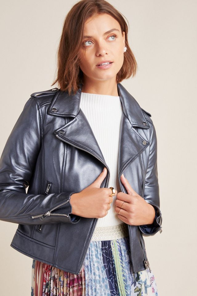 Lamarque Donna Leather Moto Jacket #2