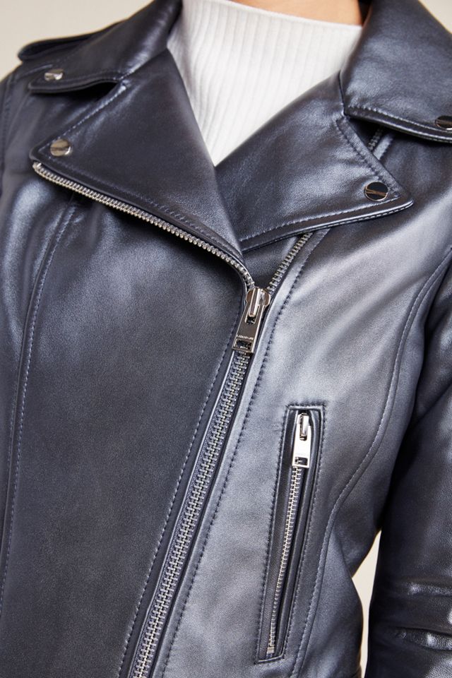 Lamarque Donna Leather Moto Jacket #3