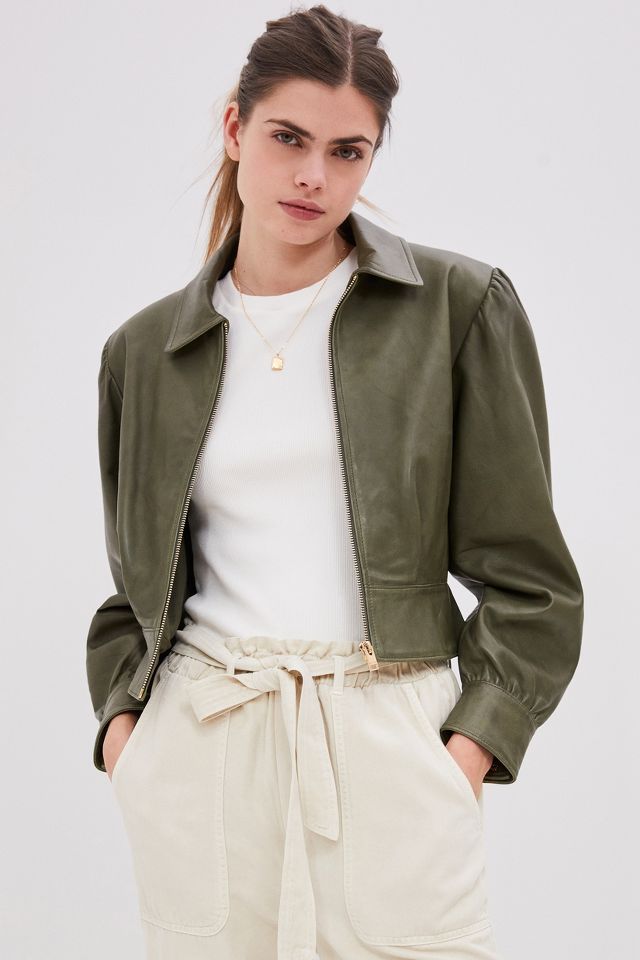 Lamarque Karry Cropped Leather Jacket | Anthropologie