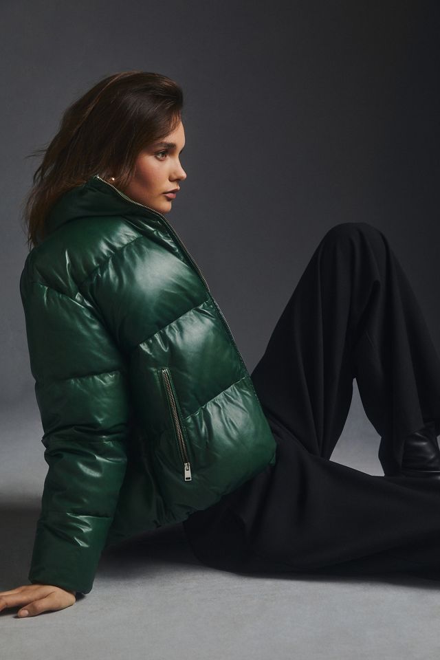 Lamarque Iris Leather Puffer Jacket | Anthropologie