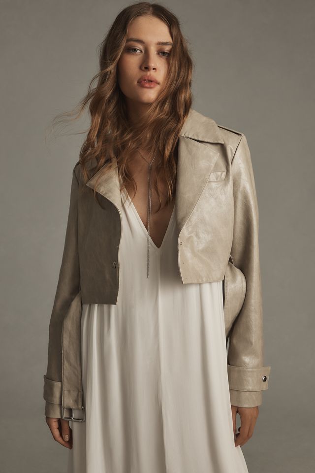 Lamarque Katija Convertible Faux-Leather Trench Coat #3