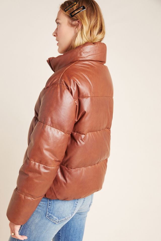 Lamarque iris leather puffer on sale jacket