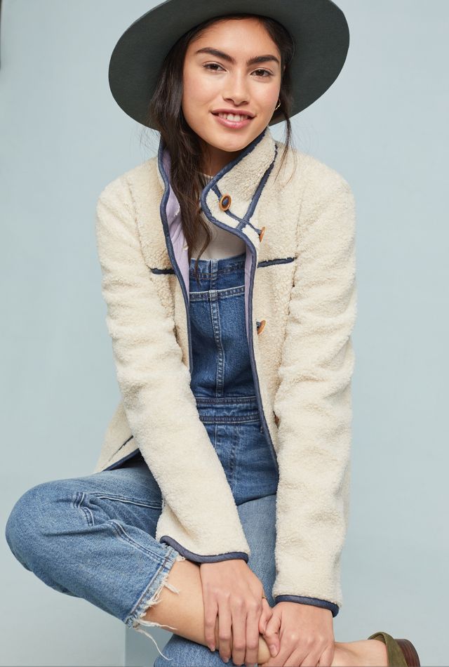 Anthropologie sherpa shop jacket