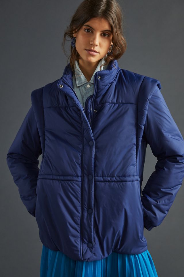 Maeve Snap-Sleeve Puffer Jacket #1