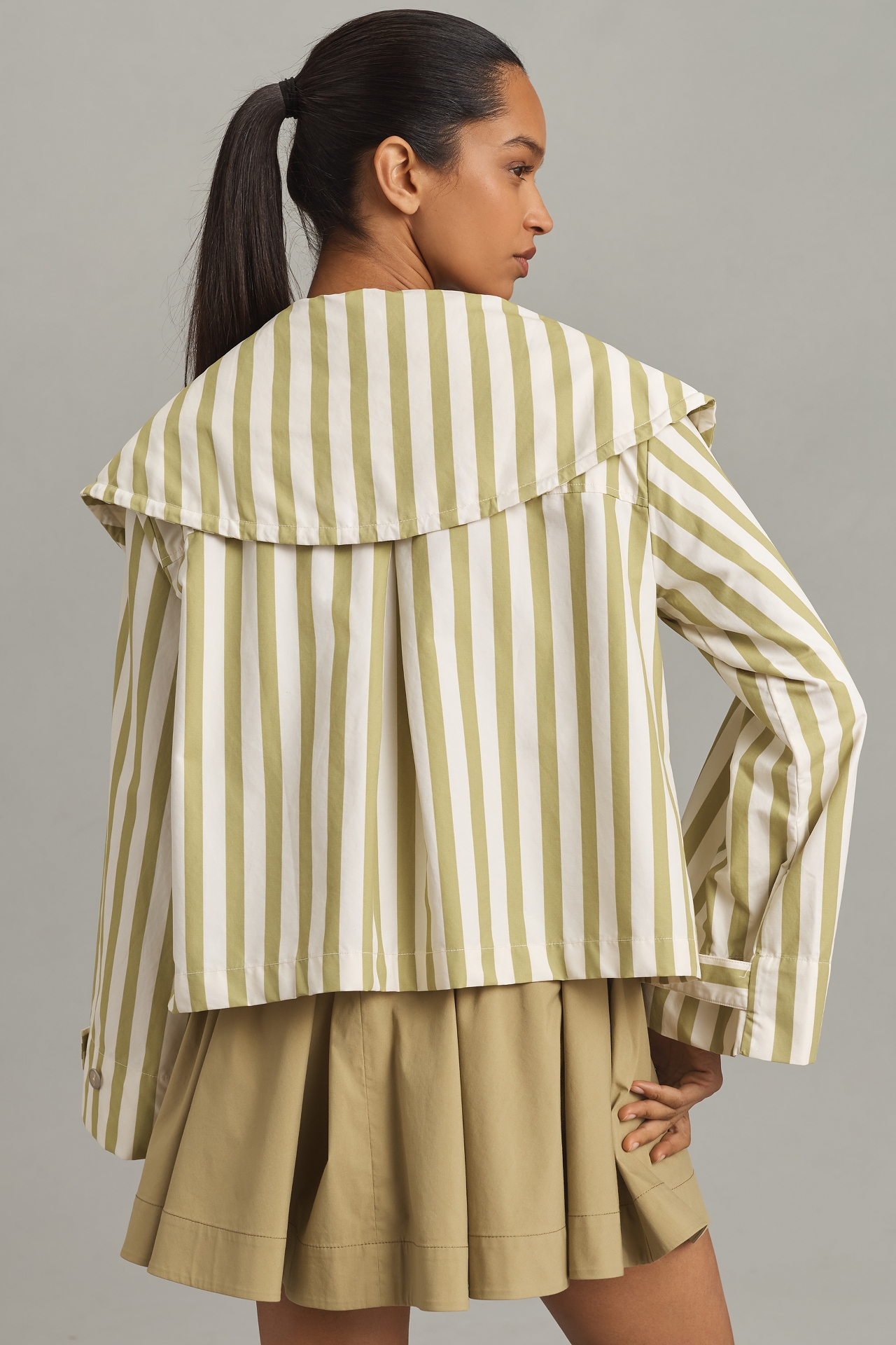 Maeve Oversized-Collar Jacket