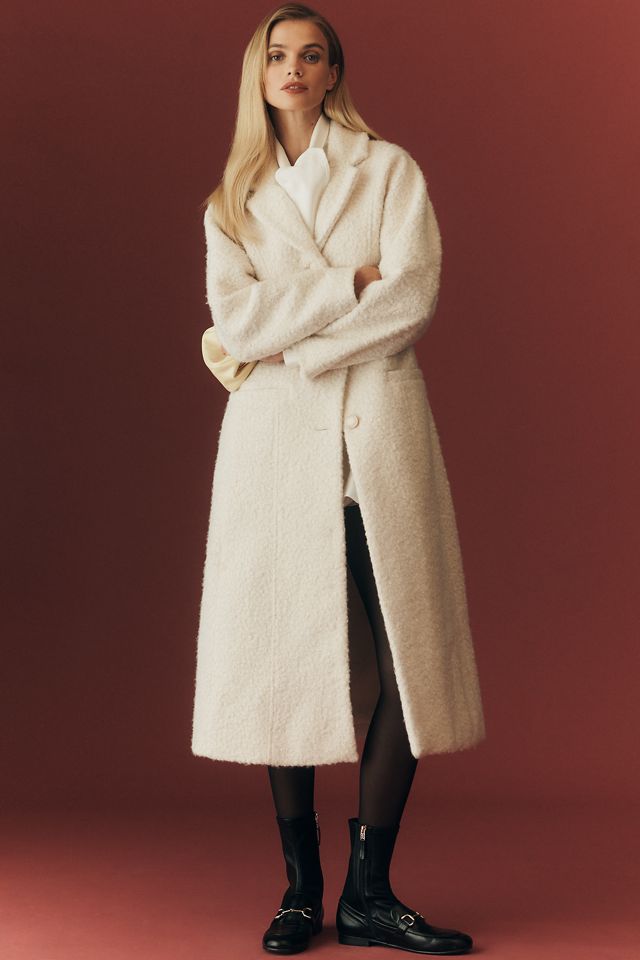 Maeve Tailored Bouclé Long Coat #1