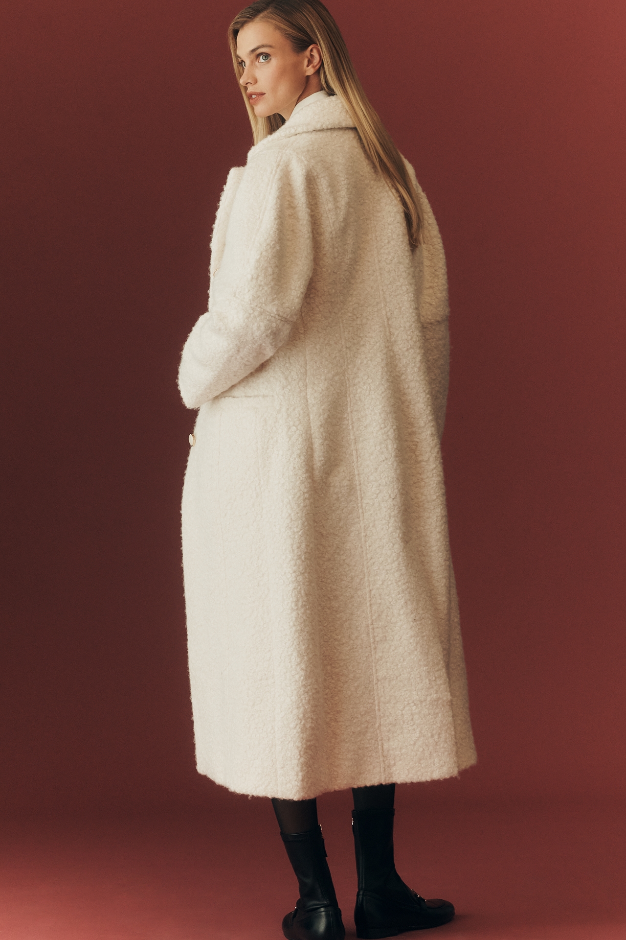 Maeve Tailored Bouclé Long Coat