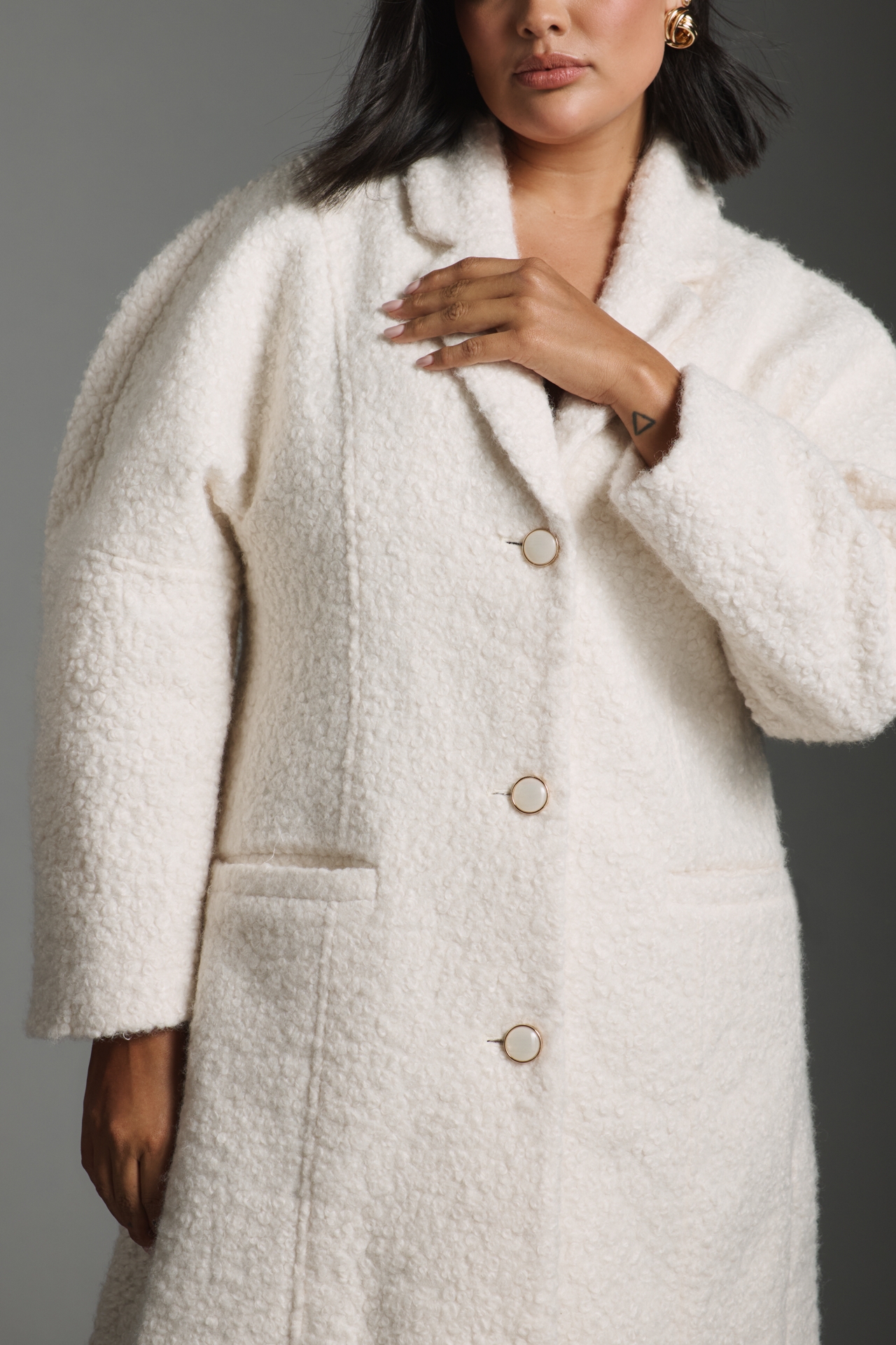 Maeve Tailored Bouclé Long Coat