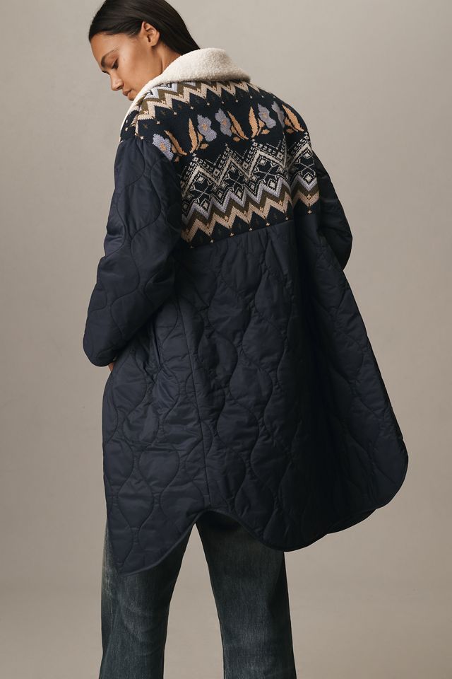 By Anthropologie Fairisle Mix Liner Jacket #2