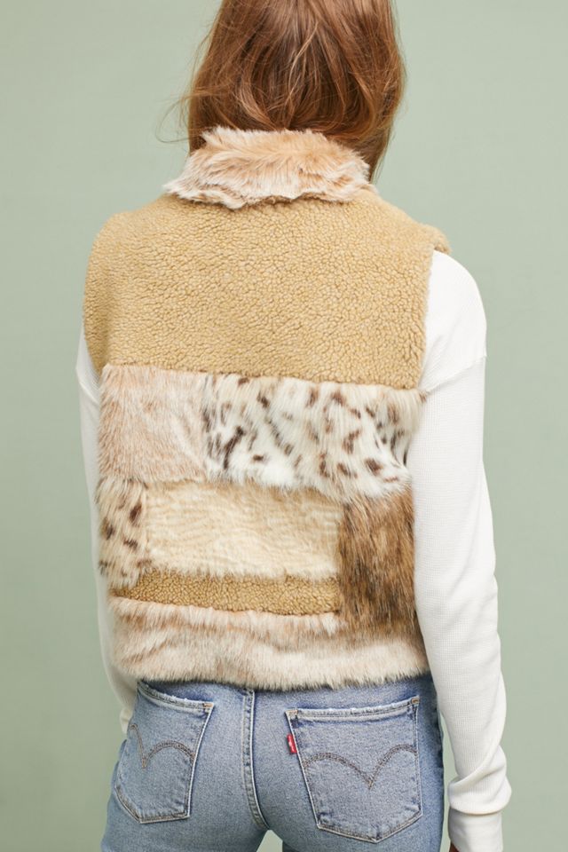 Mixed Faux Fur Vest #2