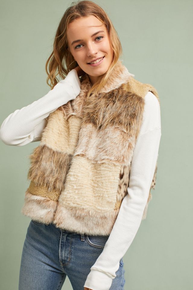 Mixed Faux Fur Vest #3