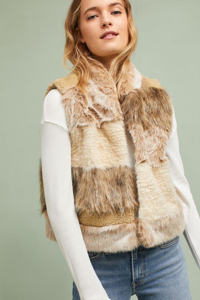 Mixed Faux Fur Vest