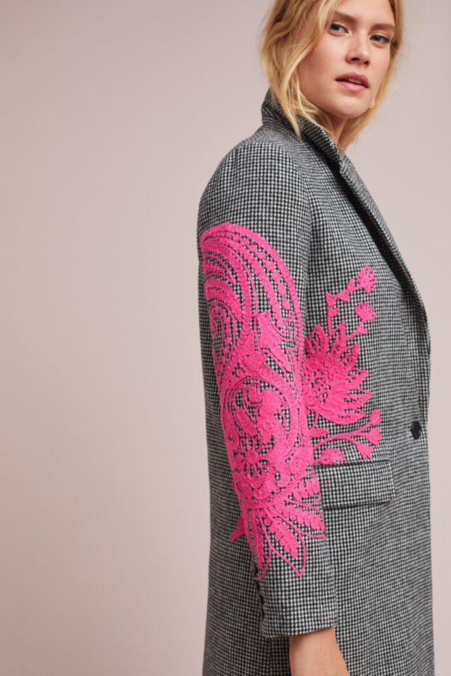 Embroidered Houndstooth Blazer #3