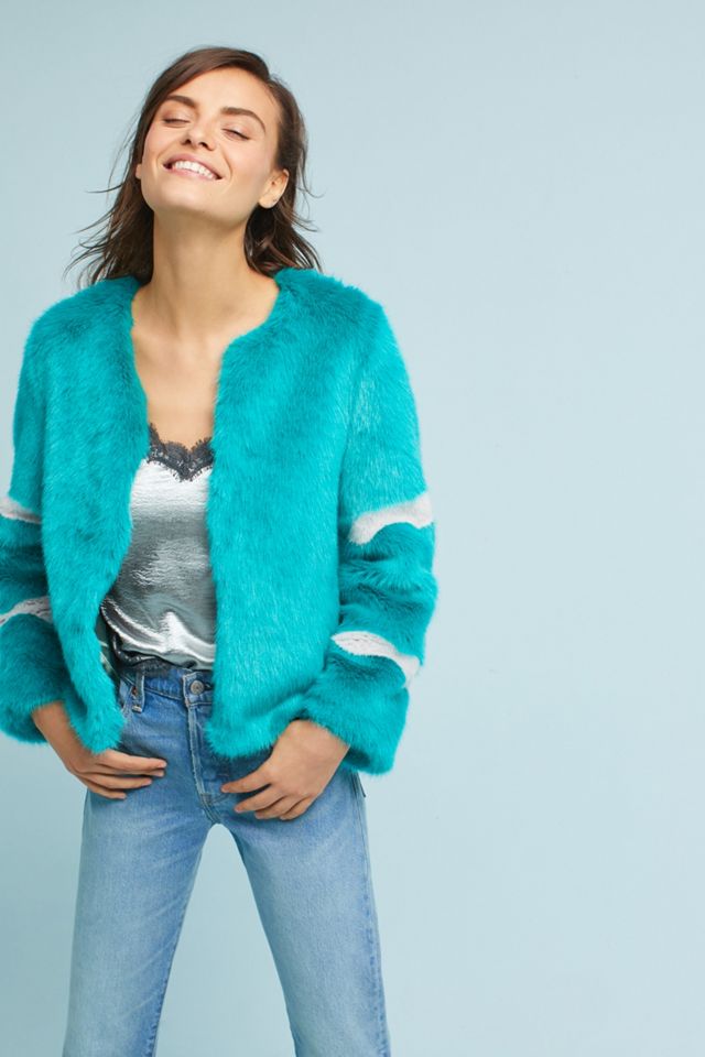 Bright Faux Fur Coat #1