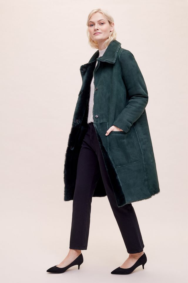 Janet Reversible Shearling Coat #5