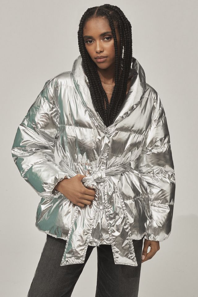 Endless Rose Metallic Puffer Coat #3