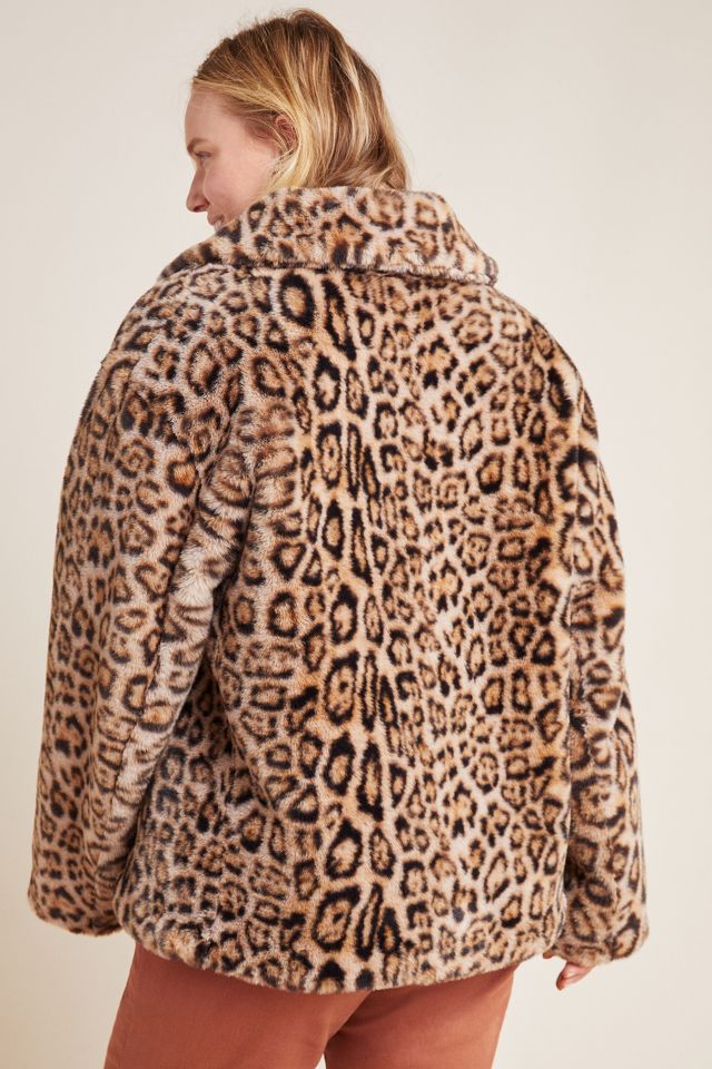 Anthropologie cheetah shop coat