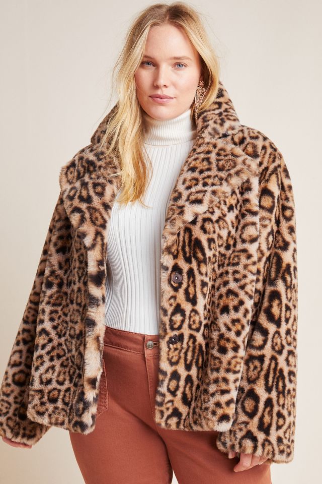 Anthropologie bristol faux hot sale fur jacket