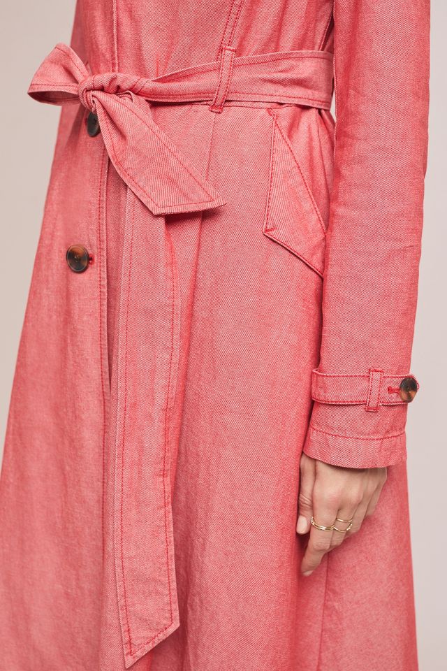 Elle pink hotsell trench coat