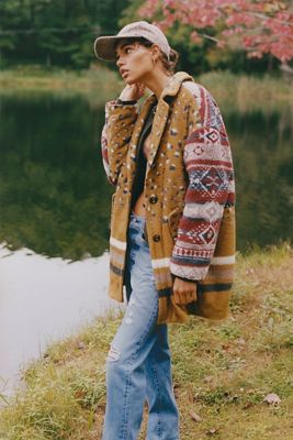 Pilcro Faux Fur Contrast Jacket