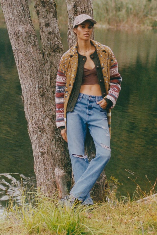 Pilcro Faux Fur Contrast Jacket #2