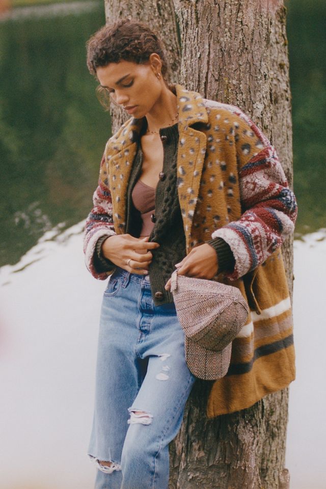 Pilcro Faux Fur Contrast Jacket #1