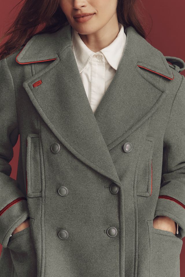 By Anthropologie Wool Blend Military Peacoat #2