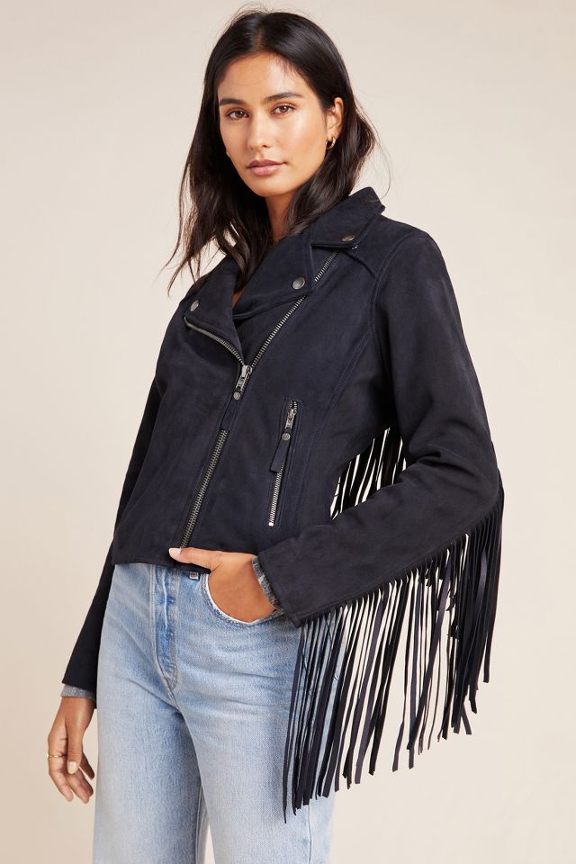 Frye Fringed Suede Biker Jacket | Anthropologie