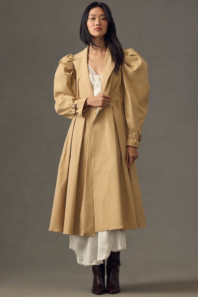 Pleated Trench Coat