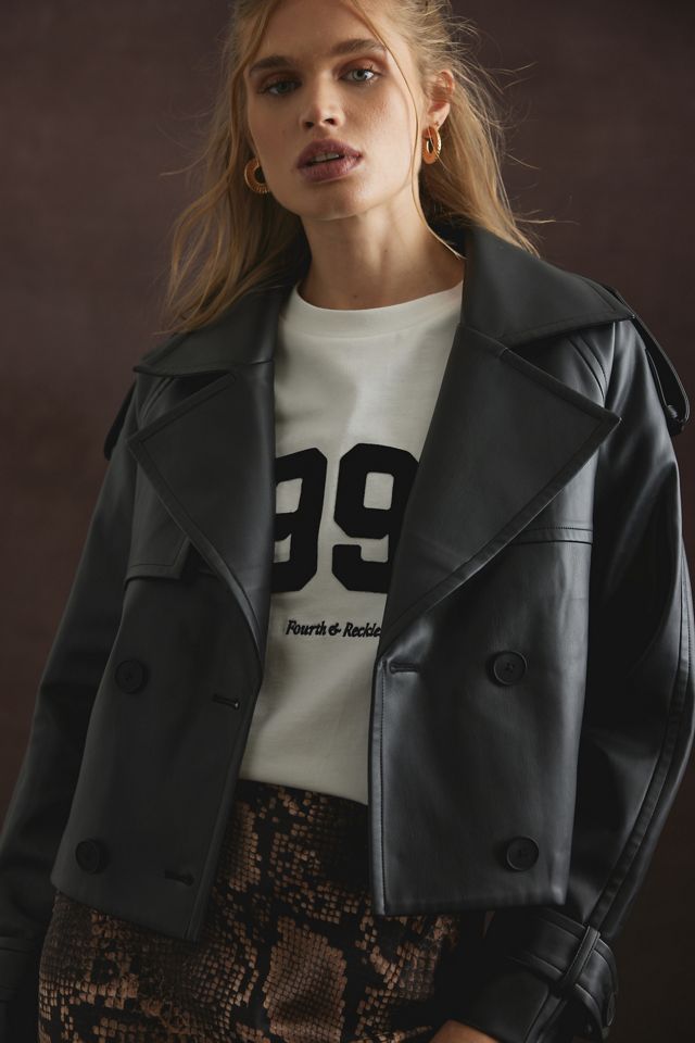 ジャケット・アウター THEREDTHREAD S leather jacket cropped THEREDTHREAD / ザレッドスレッド】S leather jacket cropped