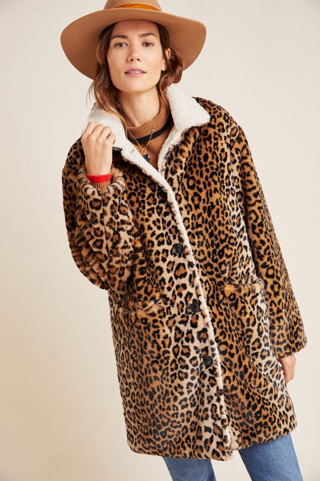 Sanctuary Sherpa-Lined Leopard Coat #3