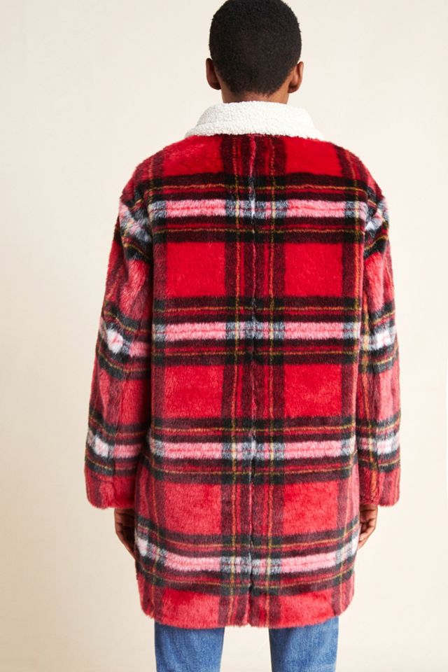 Sanctuary Sherpa-Lined Plaid Coat #1
