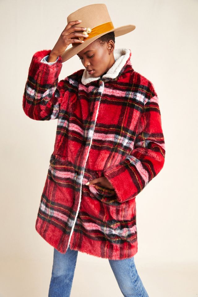 Sanctuary Sherpa-Lined Plaid Coat #2