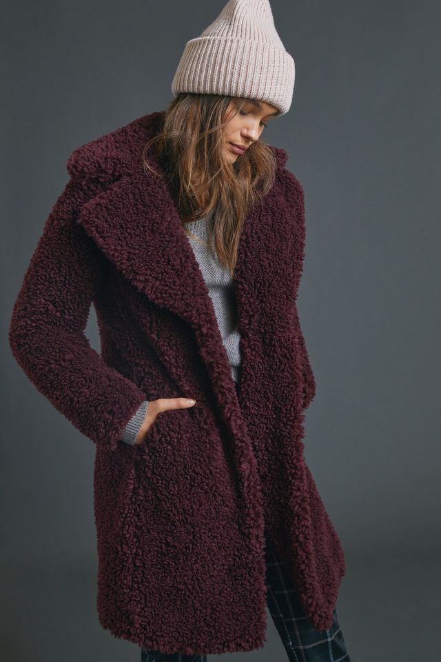 Sanctuary Merlot Sherpa Coat