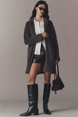 Sanctuary Live-in Knit Coat Jacket In Black