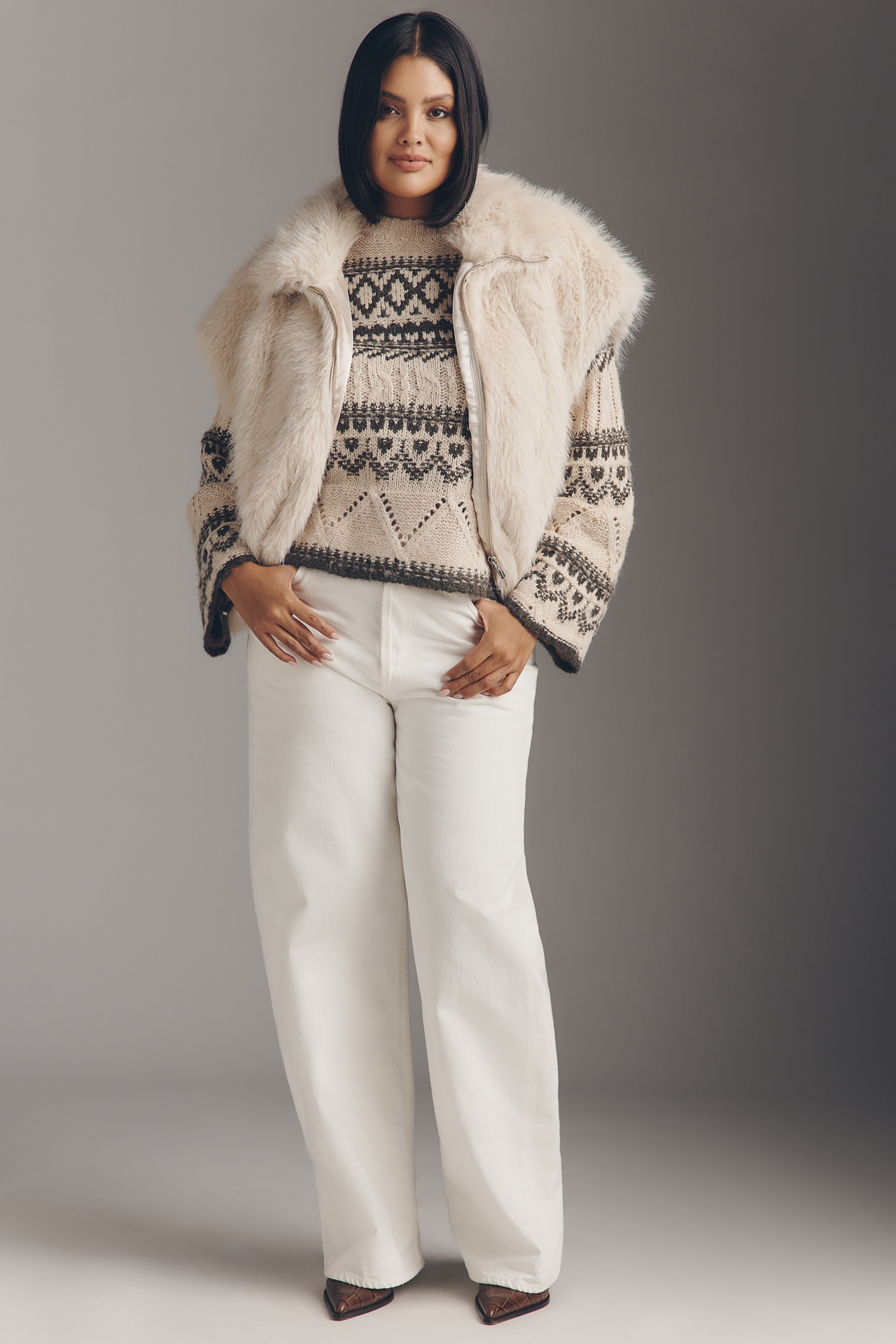 Sanctuary Plus Silky Faux Fur Vest