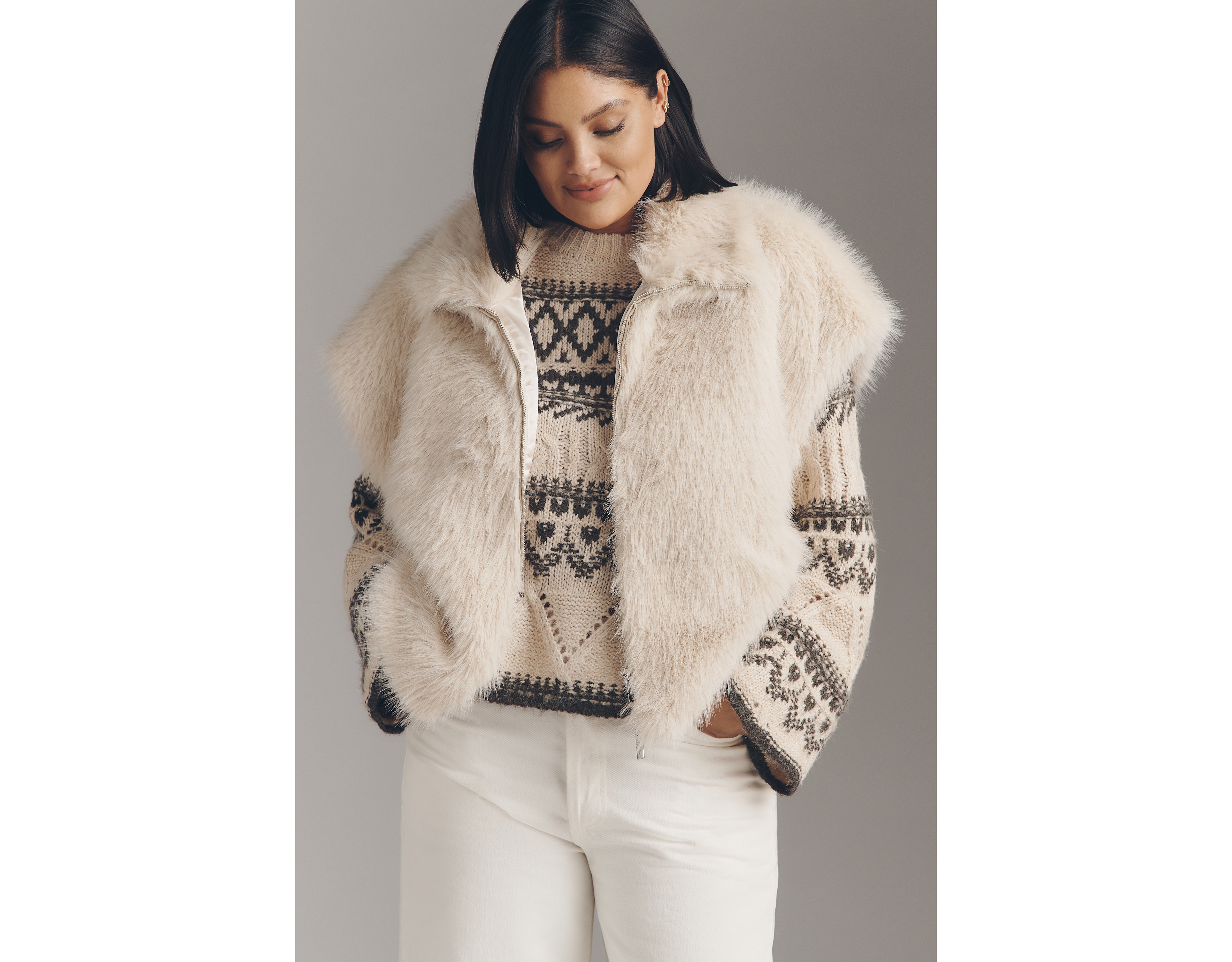 Sanctuary Plus Silky Faux Fur Vest