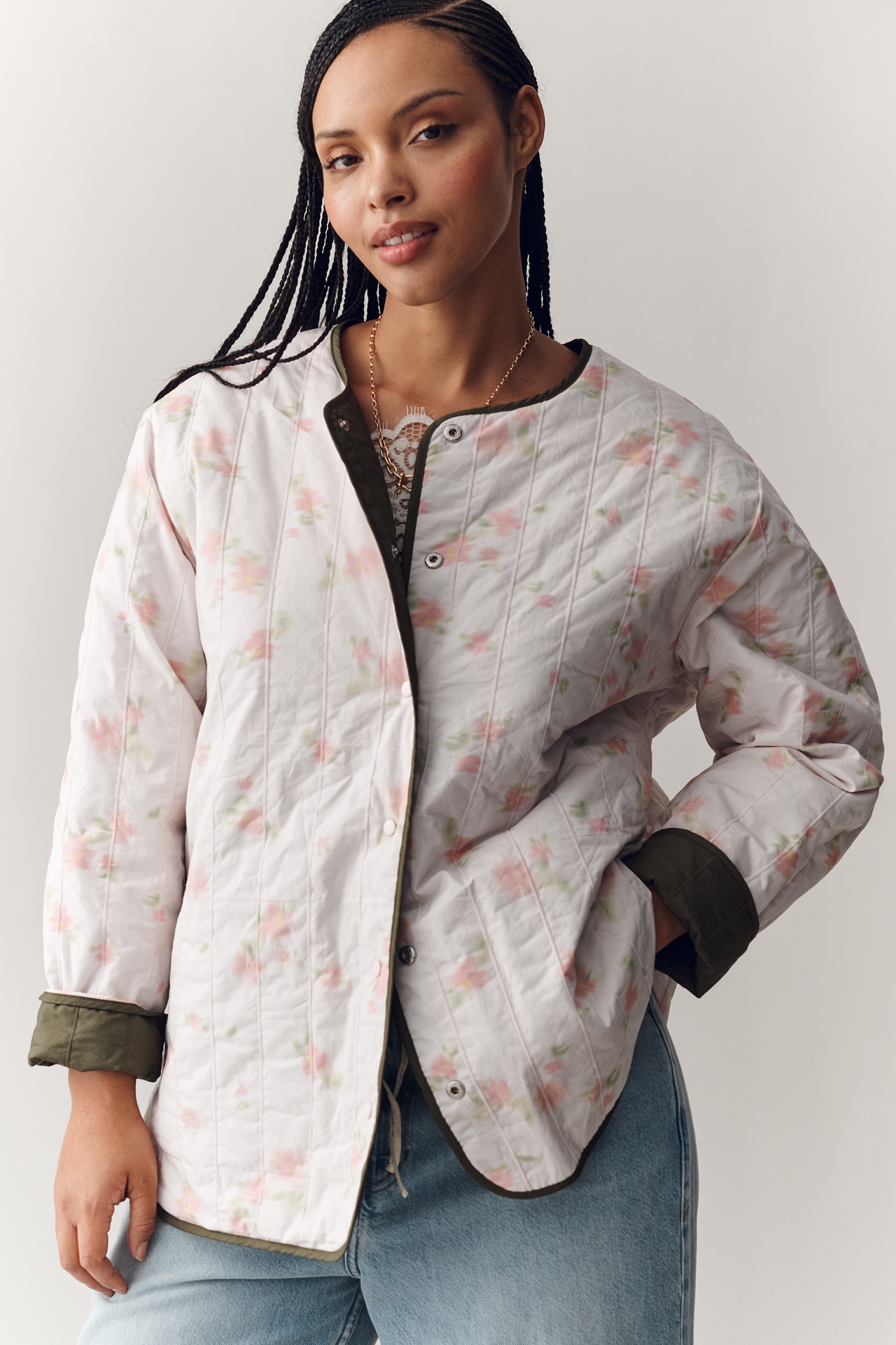 Sanctuary Quilted Reversible Floral Jacket