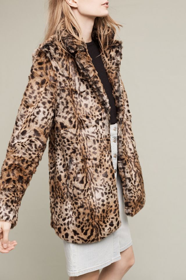 Kate Faux-Fur Leopard Coat #2