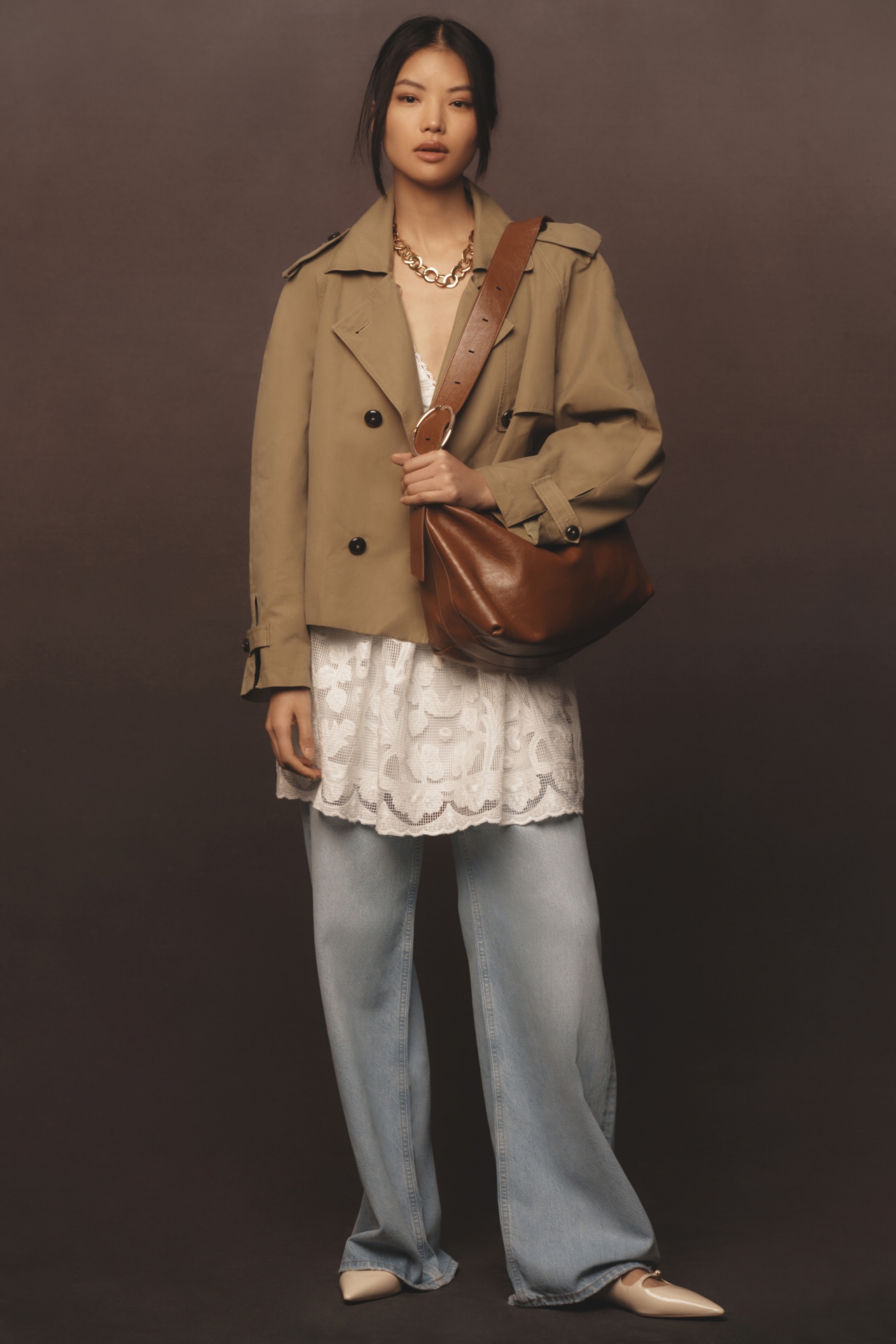 Farm Rio Short Trench Coat